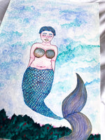 Original Watercolor Mermaid