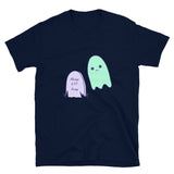 6 Feet Away Sad Ghost Comic Short-Sleeve Unisex T-Shirt