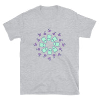 Sad Ghost Comic Circle Short-Sleeve Unisex T-Shirt