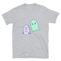 6 Feet Away Sad Ghost Comic Short-Sleeve Unisex T-Shirt