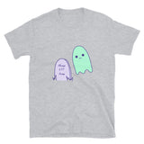 6 Feet Away Sad Ghost Comic Short-Sleeve Unisex T-Shirt