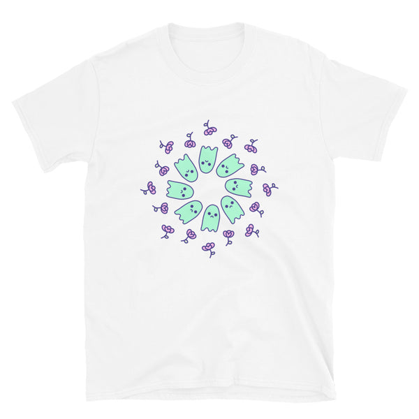 Sad Ghost Comic Circle Short-Sleeve Unisex T-Shirt