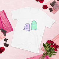 6 Feet Away Sad Ghost Comic Short-Sleeve Unisex T-Shirt