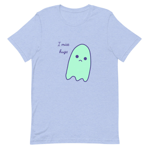 I miss hugs Sad Ghost Comic Short-Sleeve Unisex T-Shirt