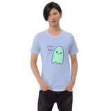 I miss hugs Sad Ghost Comic Short-Sleeve Unisex T-Shirt