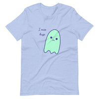 I miss hugs Sad Ghost Comic Short-Sleeve Unisex T-Shirt