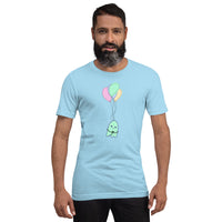 Sad Ghost Comic Balloon Flight Unisex t-shirt