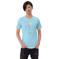 Sad Ghost Comic Balloon Flight Unisex t-shirt