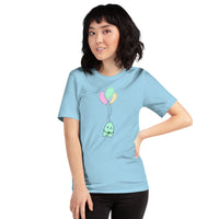 Sad Ghost Comic Balloon Flight Unisex t-shirt