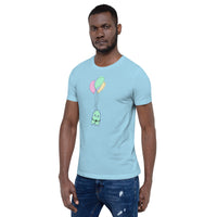 Sad Ghost Comic Balloon Flight Unisex t-shirt