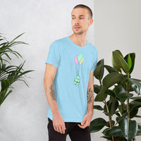 Sad Ghost Comic Balloon Flight Unisex t-shirt