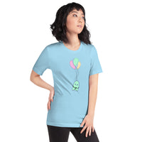 Sad Ghost Comic Balloon Flight Unisex t-shirt