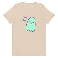 I miss hugs Sad Ghost Comic Short-Sleeve Unisex T-Shirt