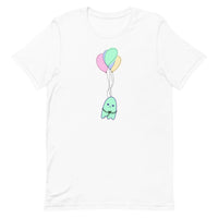 Sad Ghost Comic Balloon Flight Unisex t-shirt