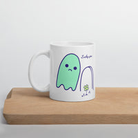 Lucky You Sad Ghost Comic glossy mug