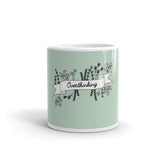 Overthinking mint color glossy mug