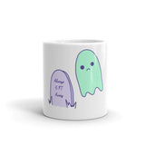 Always 6 feet Away Sad Ghost Comic glossy mug