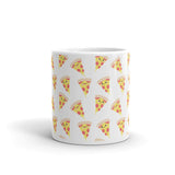 Happy Pizza White glossy mug