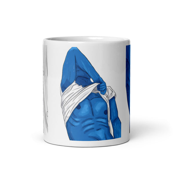 Thirsty White glossy mug