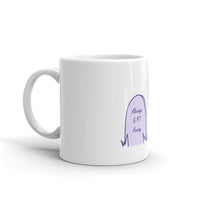 Always 6 feet Away Sad Ghost Comic glossy mug