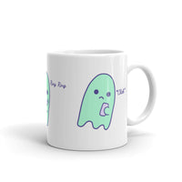 Sad Ghost Comic White glossy mug