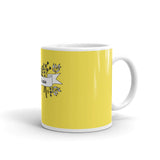 Yellow I don’t care  glossy mug