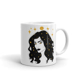 Moon Witch White glossy mug