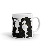 Moon and Stars Witch White glossy mug