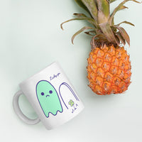 Lucky You Sad Ghost Comic glossy mug