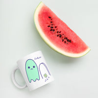 Lucky You Sad Ghost Comic glossy mug