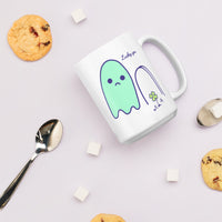 Lucky You Sad Ghost Comic glossy mug