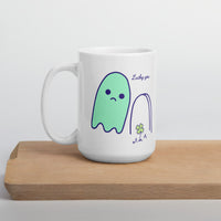 Lucky You Sad Ghost Comic glossy mug