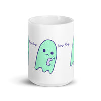 Sad Ghost Comic White glossy mug