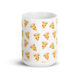 Happy Pizza White glossy mug