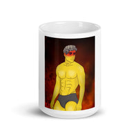 God of War White glossy mug