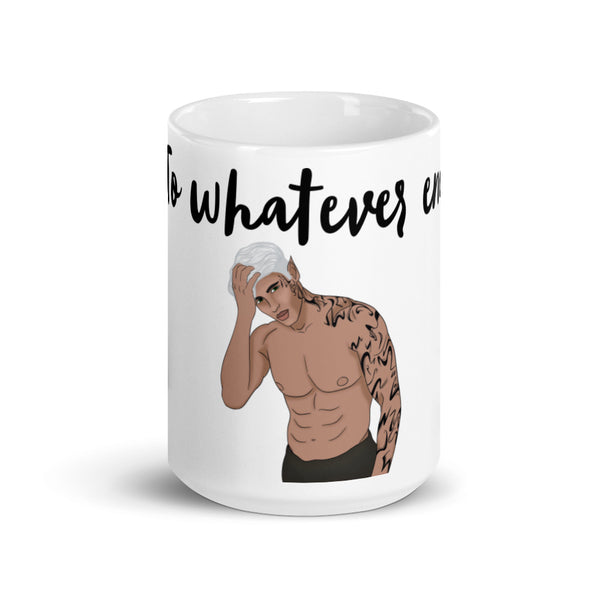 To Whatever End White glossy mug