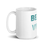 Beach Vibes White glossy mug