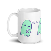 Sad Ghost Comic White glossy mug