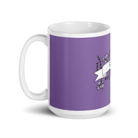 Purple Feed Me glossy mug