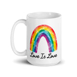 Love is Love White glossy mug