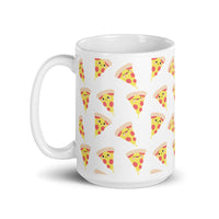 Happy Pizza White glossy mug