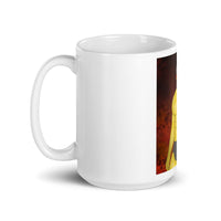 God of War White glossy mug