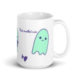 Sad Ghost with Flower Mug