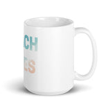 Beach Vibes White glossy mug