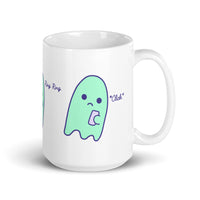 Sad Ghost Comic White glossy mug