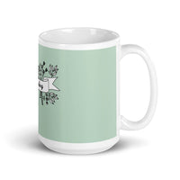 Overthinking mint color glossy mug