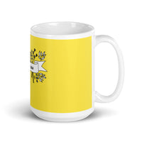 Yellow I don’t care  glossy mug