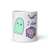 I Died Sad Ghost Comic White glossy mug