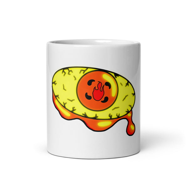 Indy’s Design Fire Eye White glossy mug