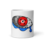 Indy’s Design Silver Eye White glossy mug